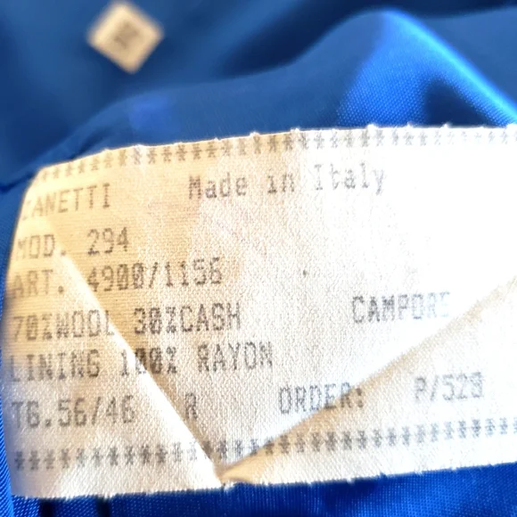 Men's Blue Blazer by Zanetti - Picture 7 of 16